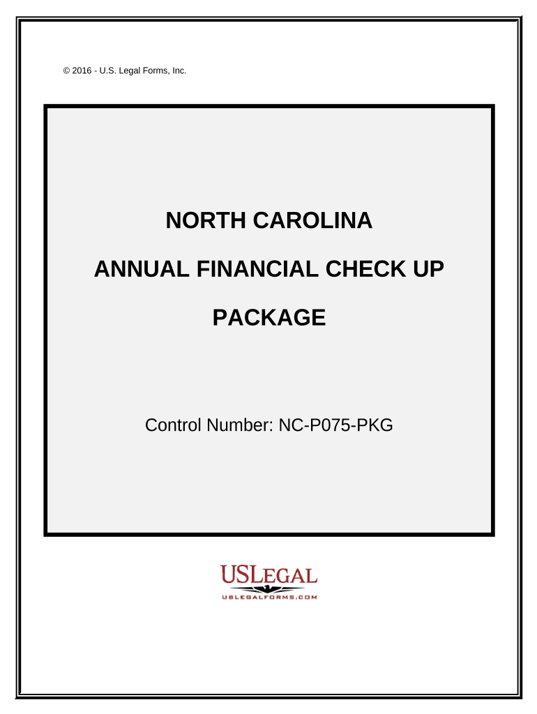 Annual Financial Checkup Package North Carolina  Form