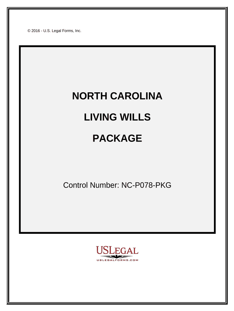Living Wills and Health Care Package North Carolina  Form