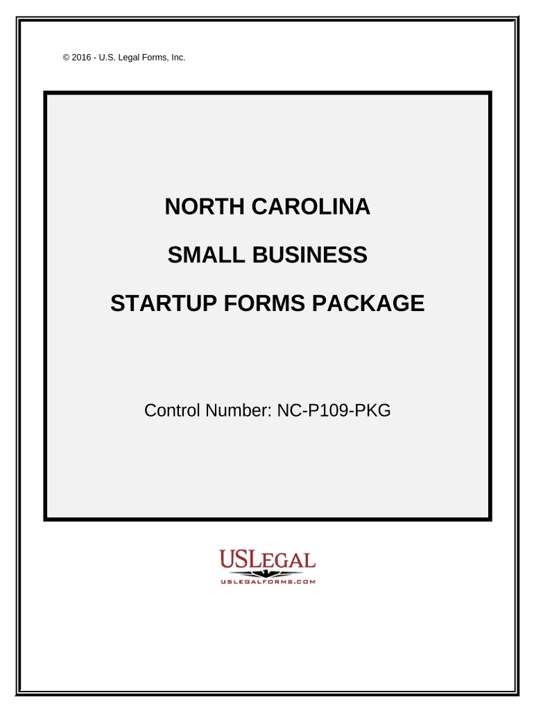North Carolina Small Business Startup Package North Carolina  Form
