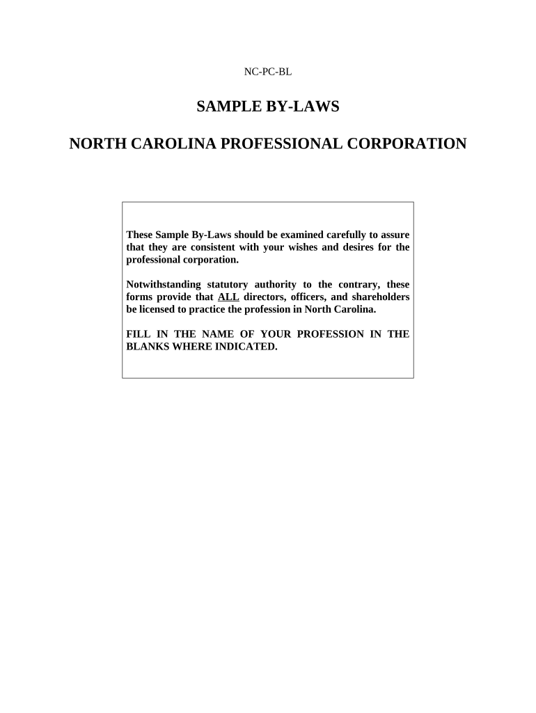 North Carolina a Corporation  Form