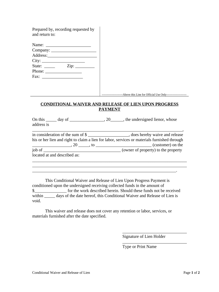 Nd Release Lien  Form