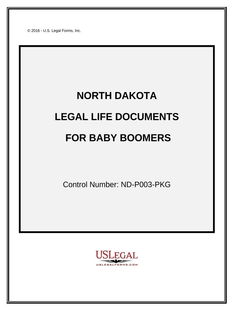 Essential Legal Life Documents for Baby Boomers North Dakota  Form