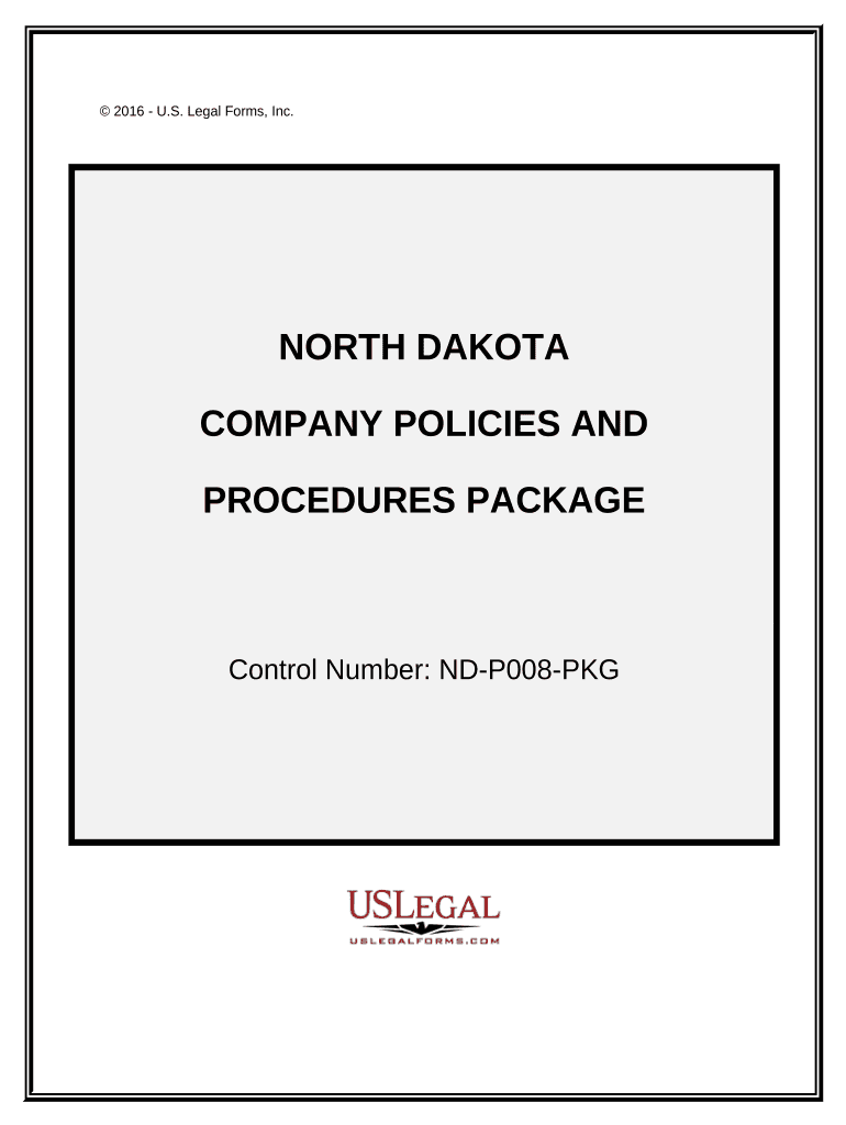 Company Employment Policies and Procedures Package North Dakota  Form