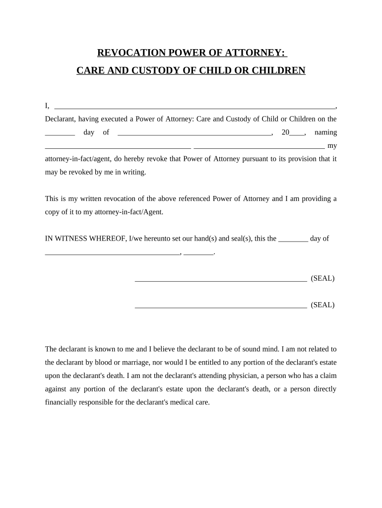 Nd Power Attorney  Form