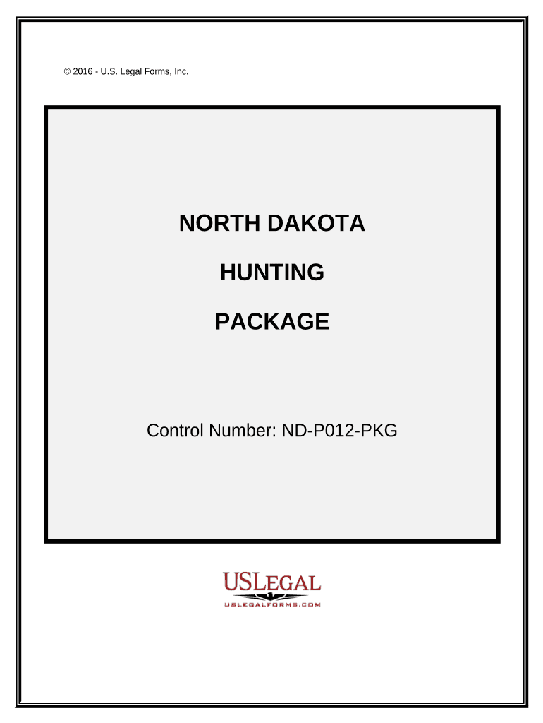 Hunting Forms Package North Dakota