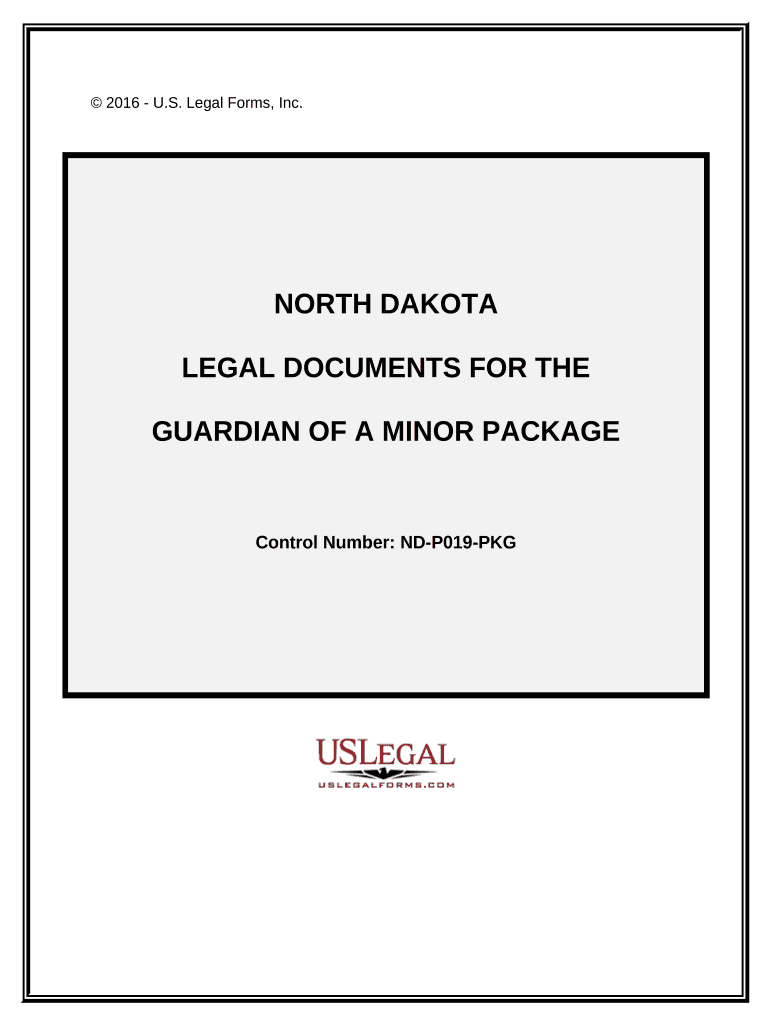 Legal Documents for the Guardian of a Minor Package North Dakota  Form