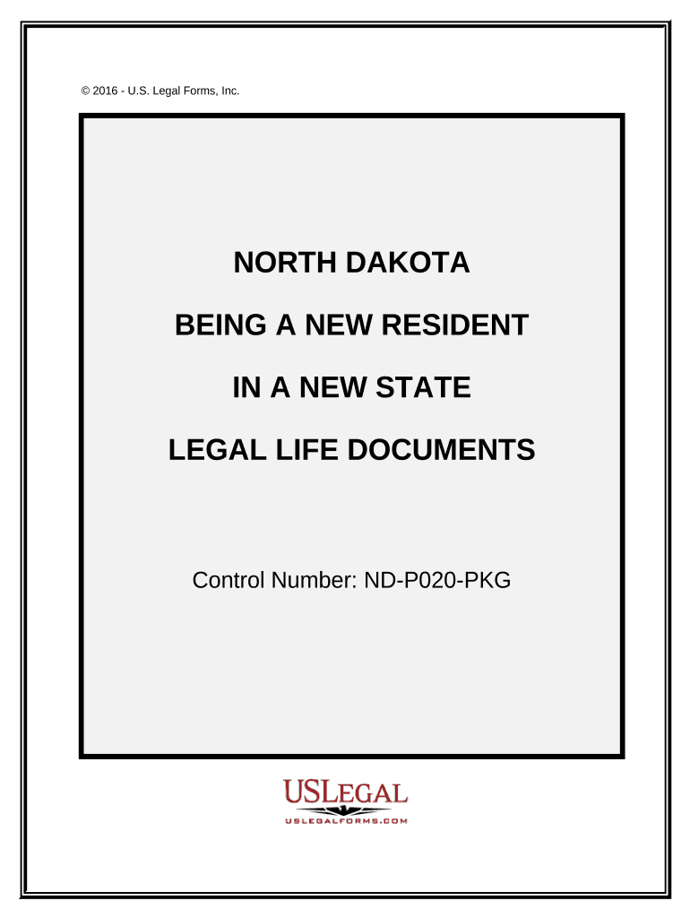 New State Resident Package North Dakota  Form
