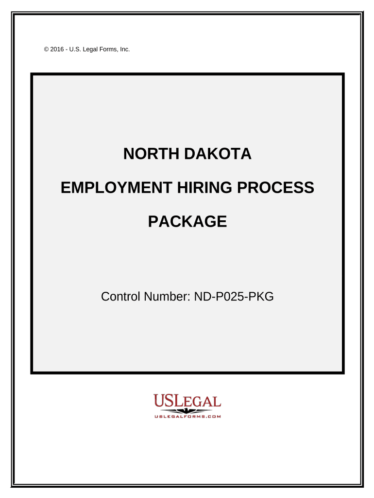 Employment Hiring Process Package North Dakota  Form
