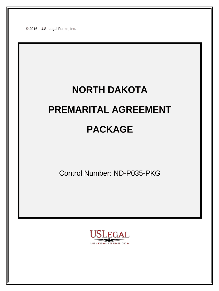 Premarital Agreements Package North Dakota  Form