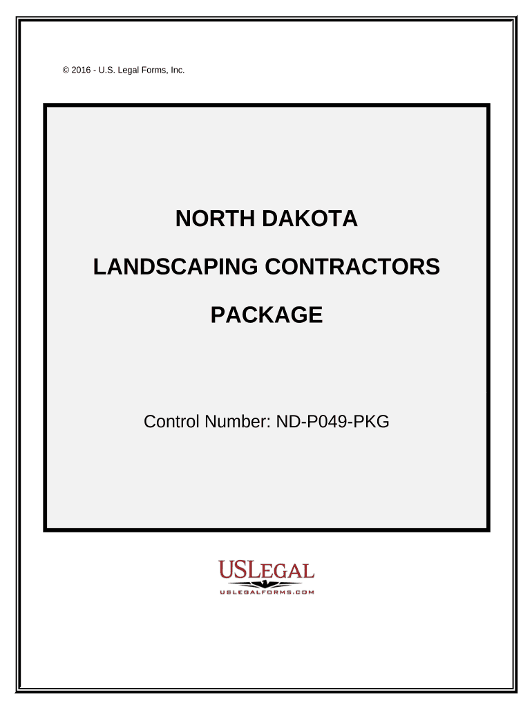 Landscaping Contractor Package North Dakota  Form