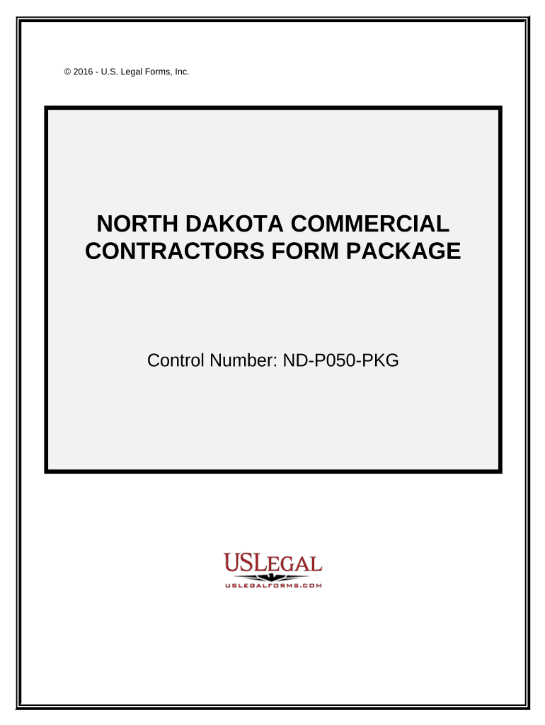 Commercial Contractor Package North Dakota  Form