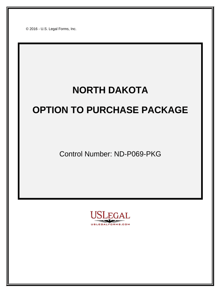 Option to Purchase Package North Dakota  Form