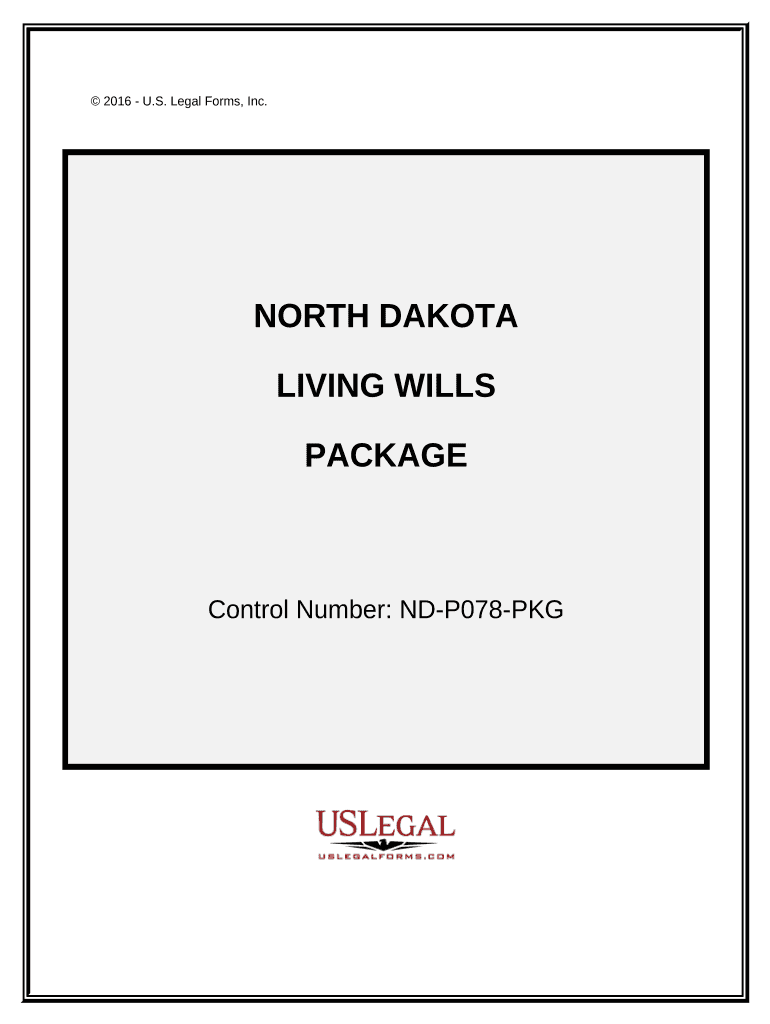 Fill and Sign the Living Wills and Health Care Package North Dakota Form