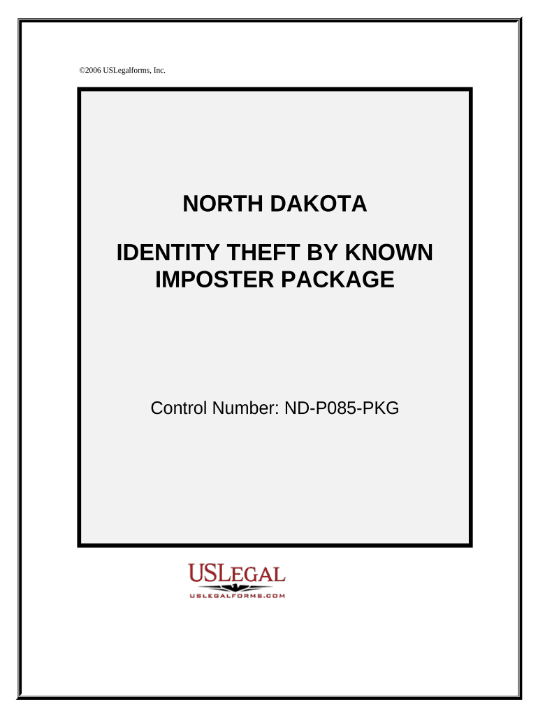 Identity Theft by Known Imposter Package North Dakota  Form