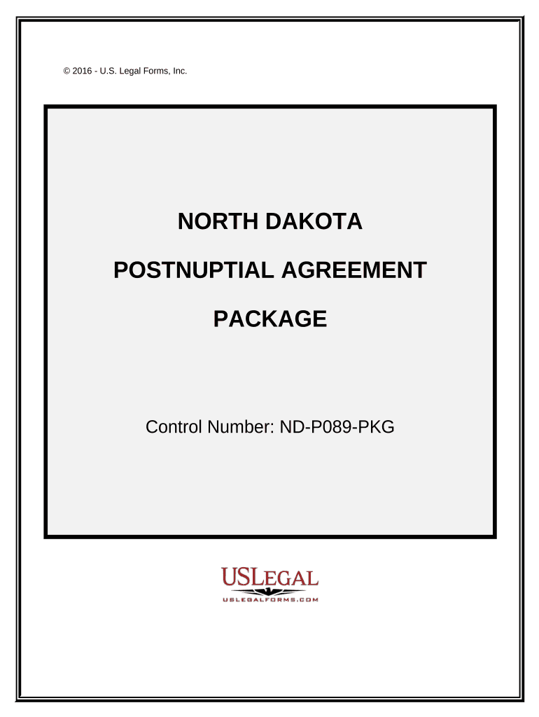 Postnuptial Agreements Package North Dakota  Form