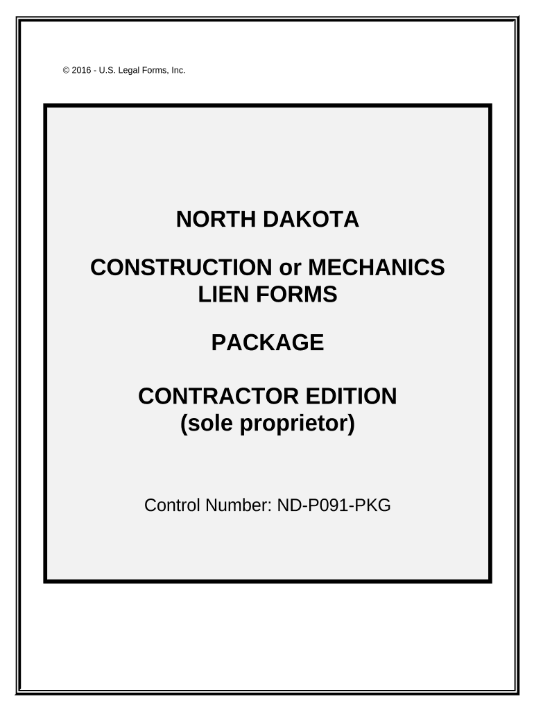 North Dakota Mechanics  Form