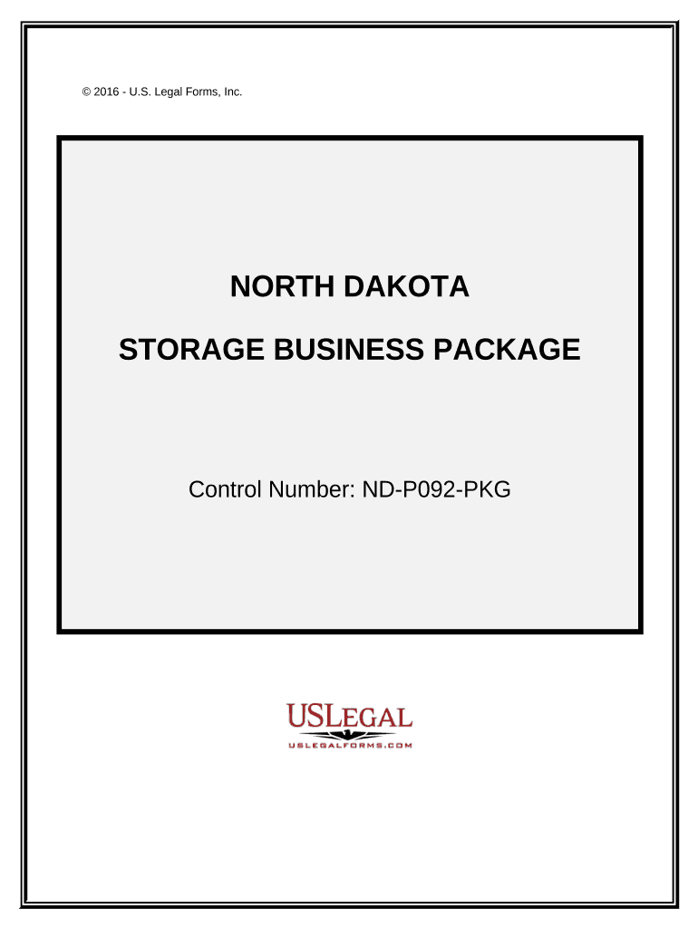 Storage Business Package North Dakota  Form