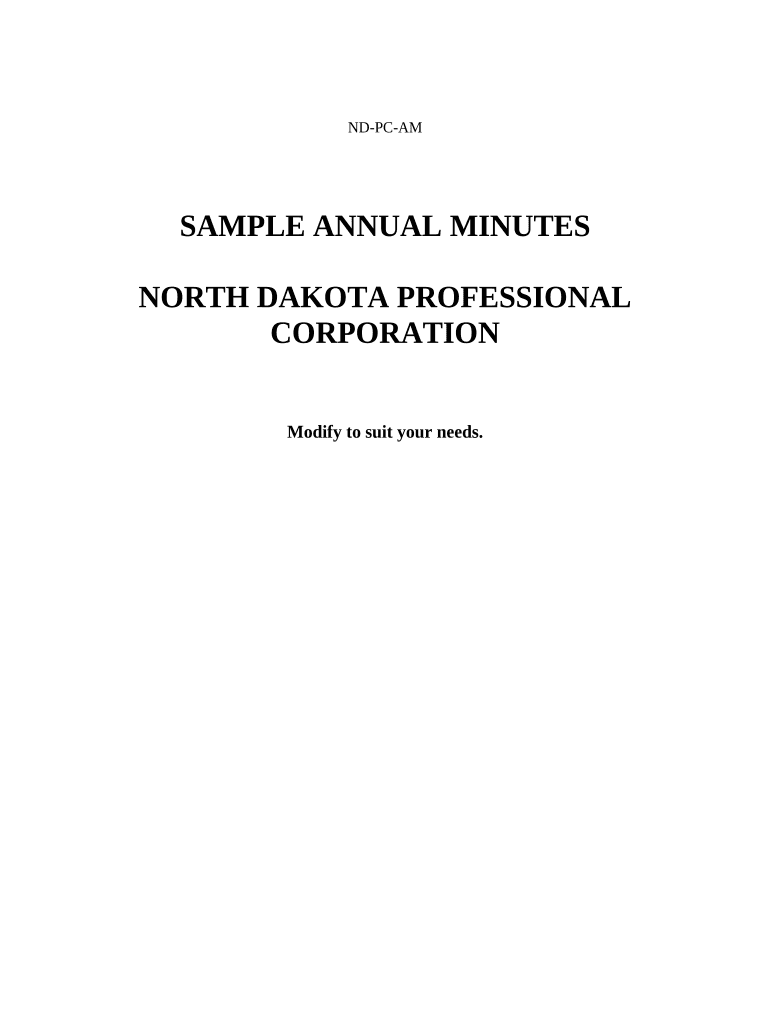 North Dakota Corporation  Form