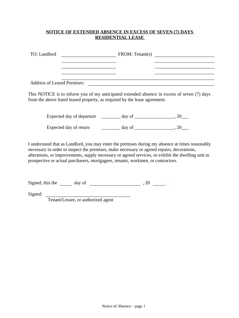 Nebraska Notice Form