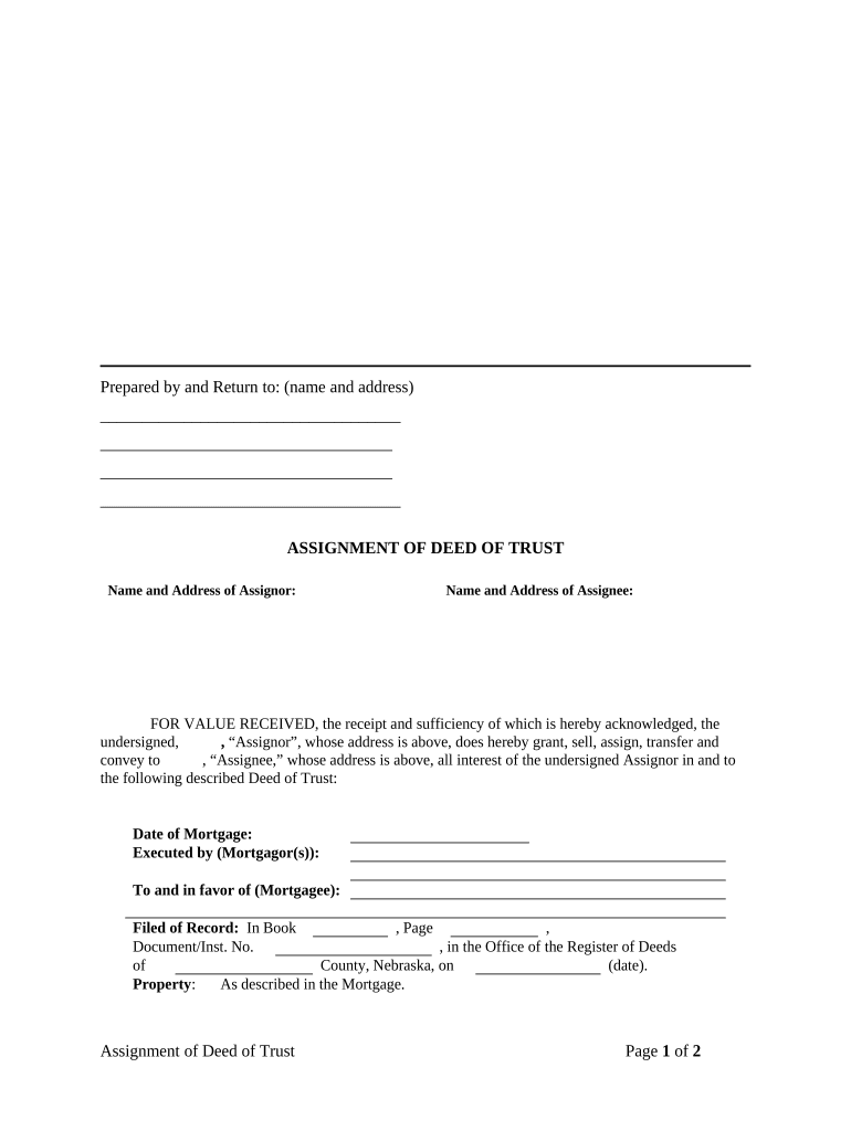 Nebraska Holder  Form