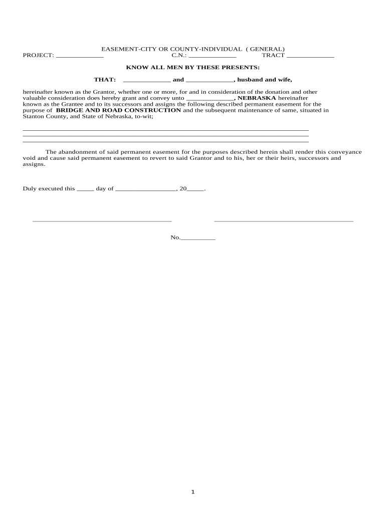 Ne Easement  Form