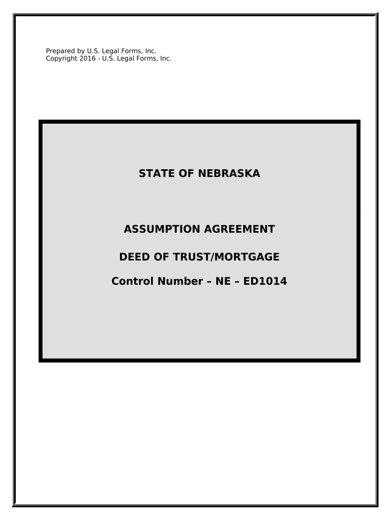 Assumption Agreement of Deed of Trust and Release of Original Mortgagors Nebraska  Form