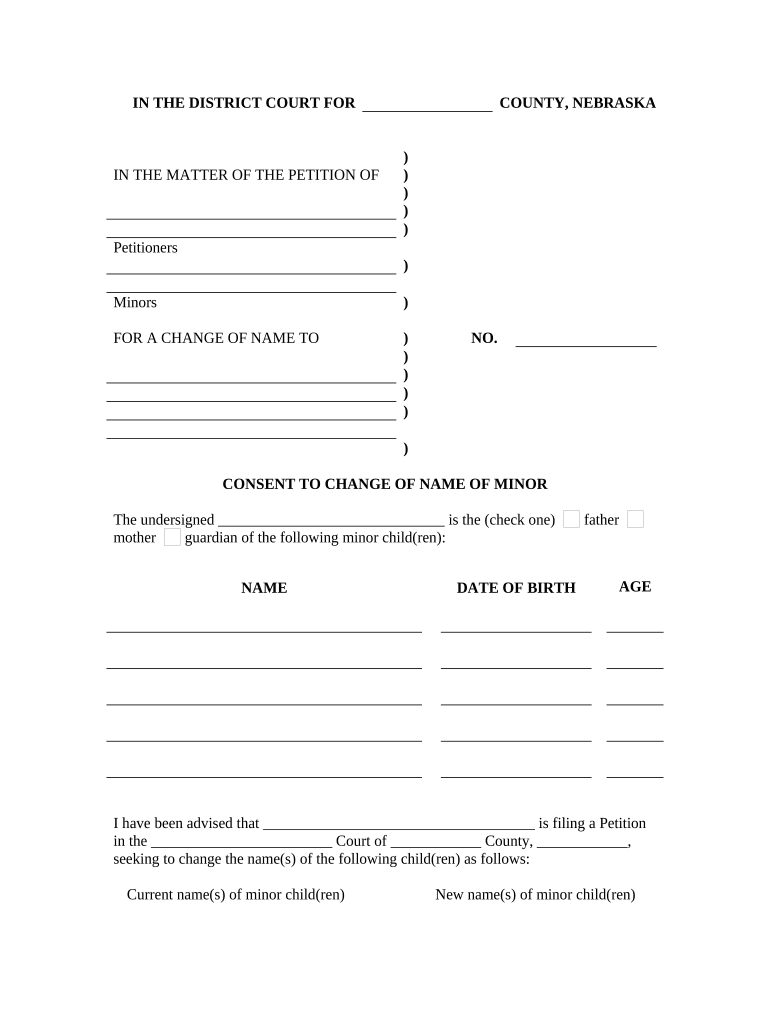 Ne Change Minor  Form