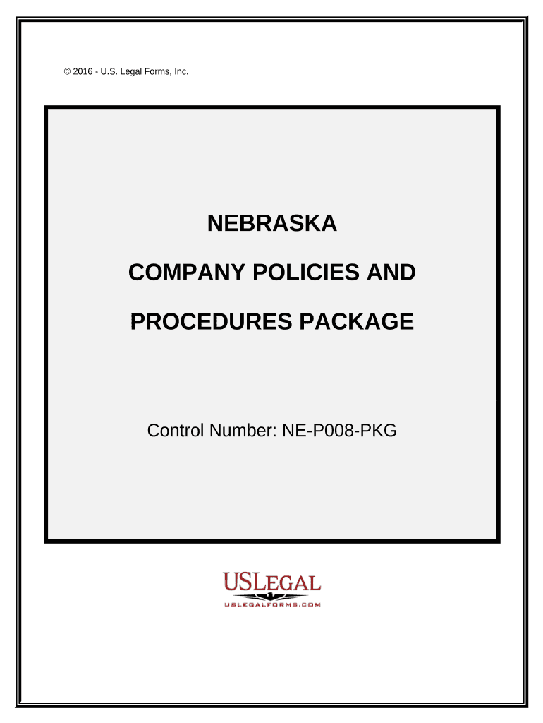 Company Employment Policies and Procedures Package Nebraska  Form