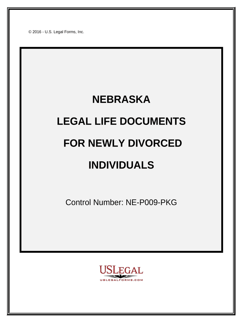 Newly Divorced Individuals Package Nebraska  Form