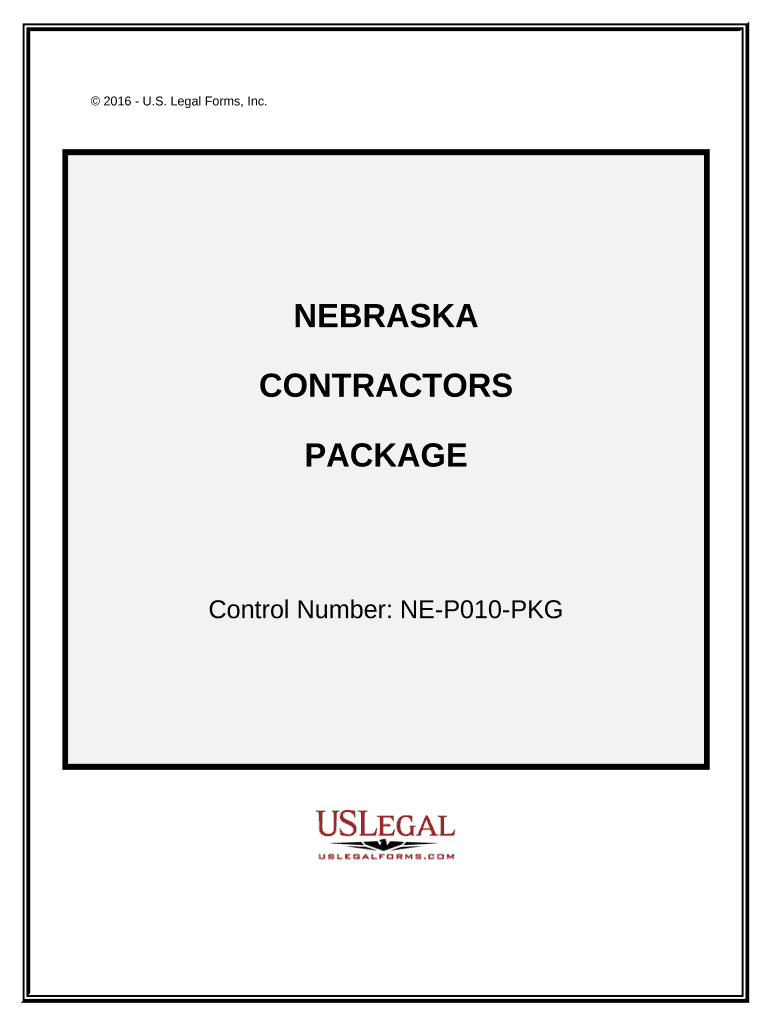 Contractors Forms Package Nebraska