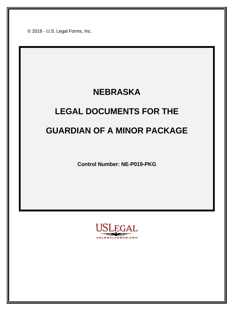 Legal Documents for the Guardian of a Minor Package Nebraska  Form