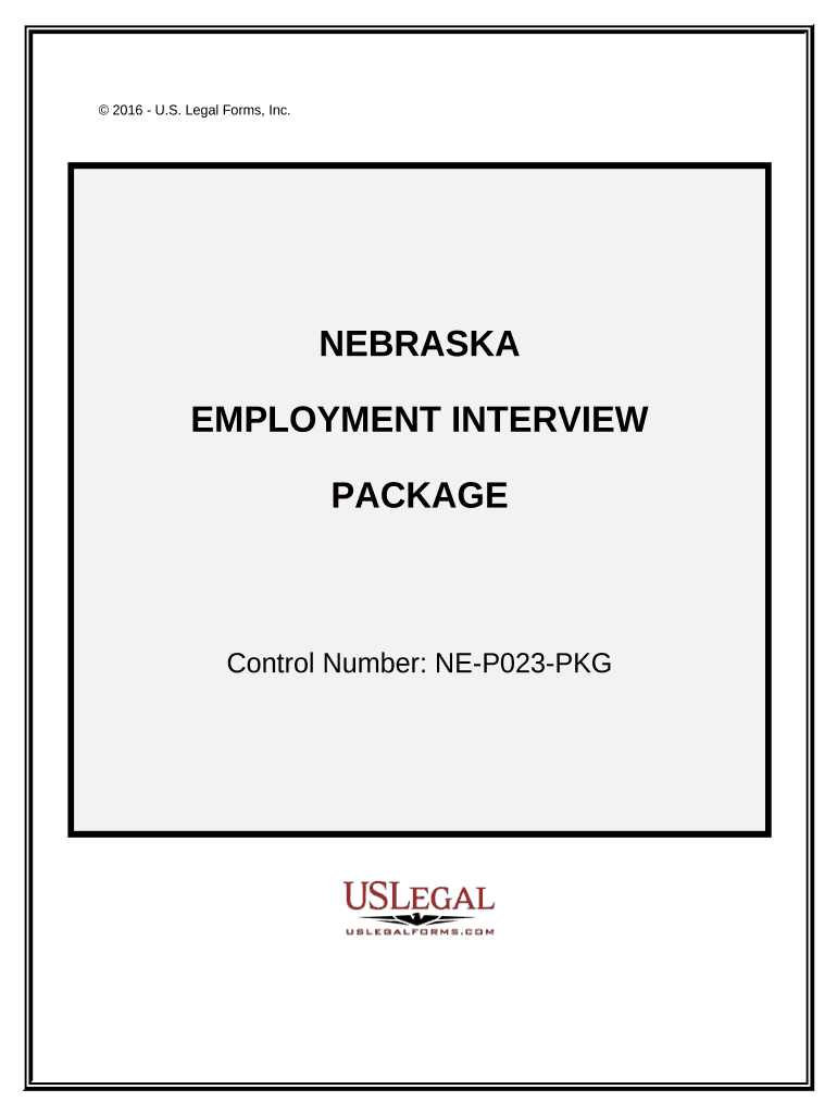 Employment Interview Package Nebraska  Form