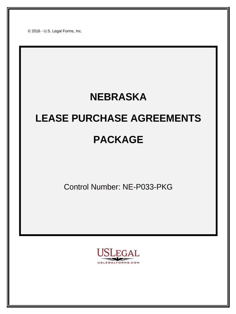 Lease Purchase Agreements Package Nebraska  Form
