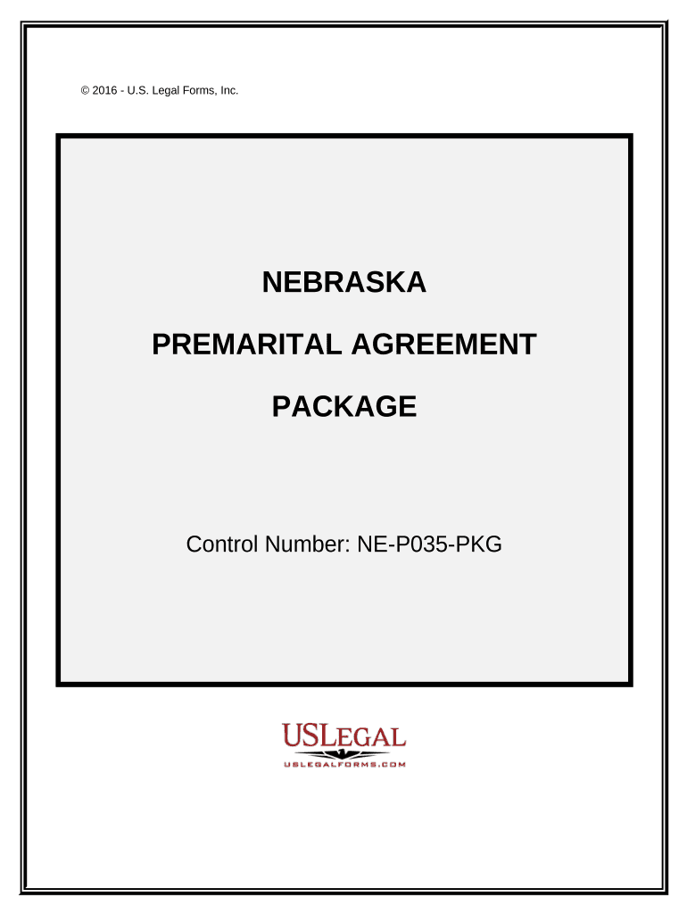 Premarital Agreements Package Nebraska  Form