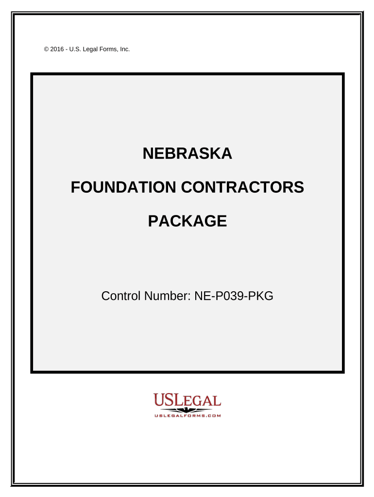 Foundation Contractor Package Nebraska  Form
