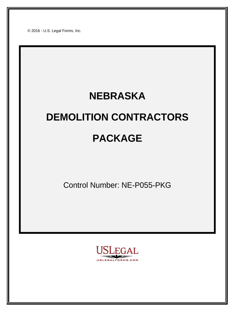 Demolition Contractor Package Nebraska  Form