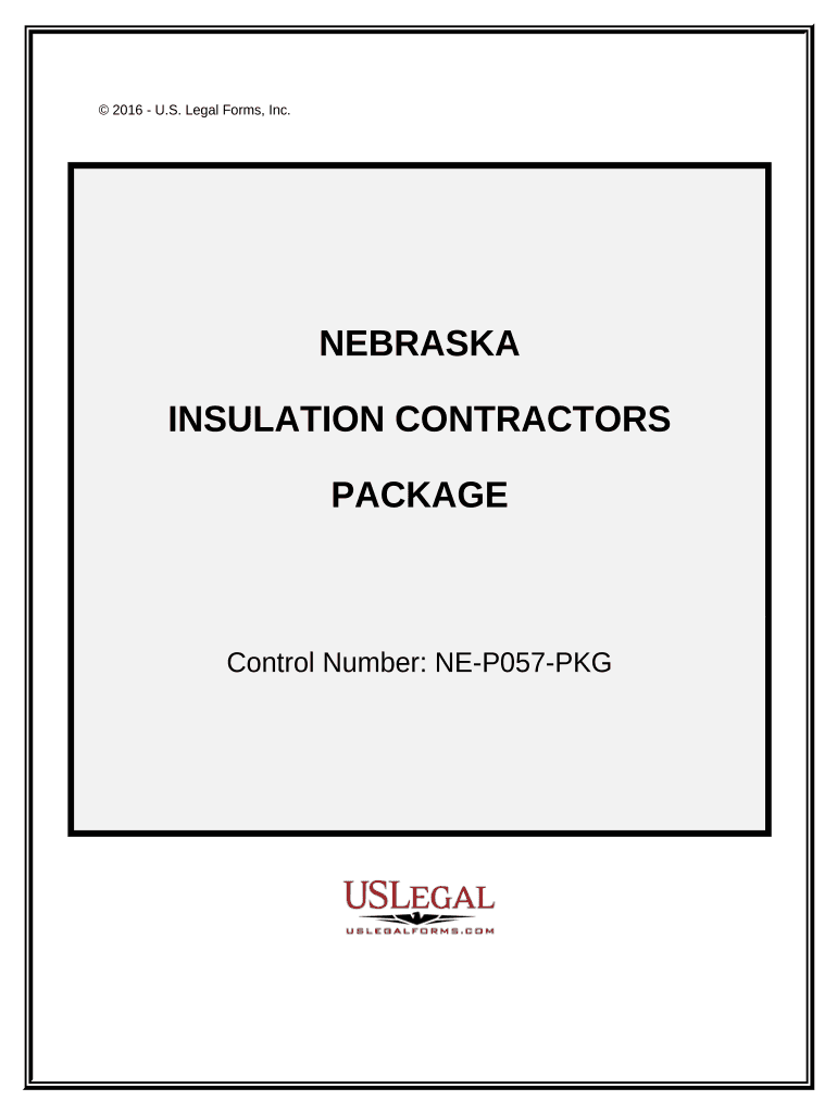 Insulation Contractor Package Nebraska  Form