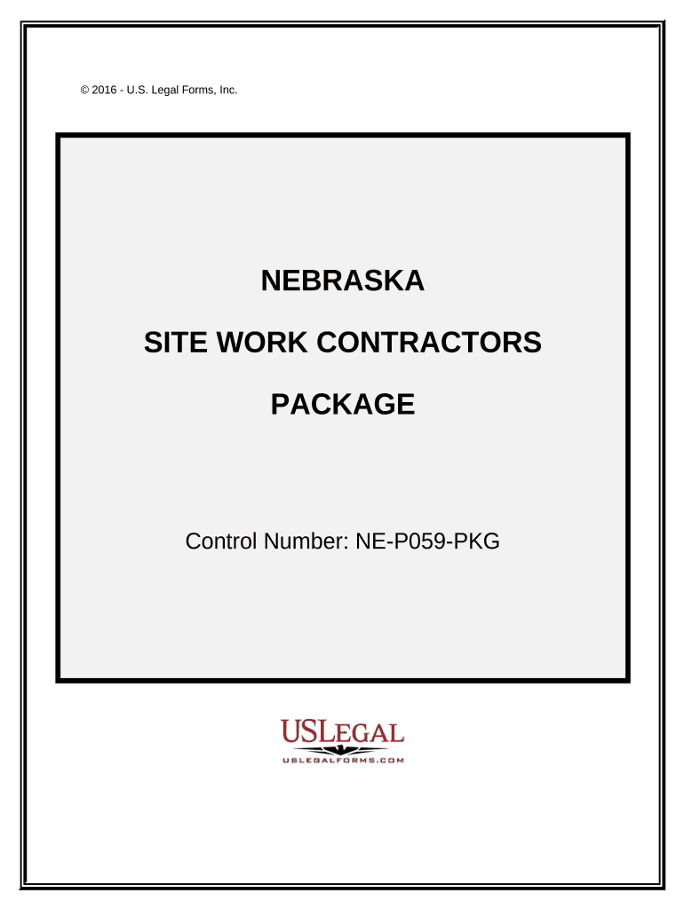 Site Work Contractor Package Nebraska  Form