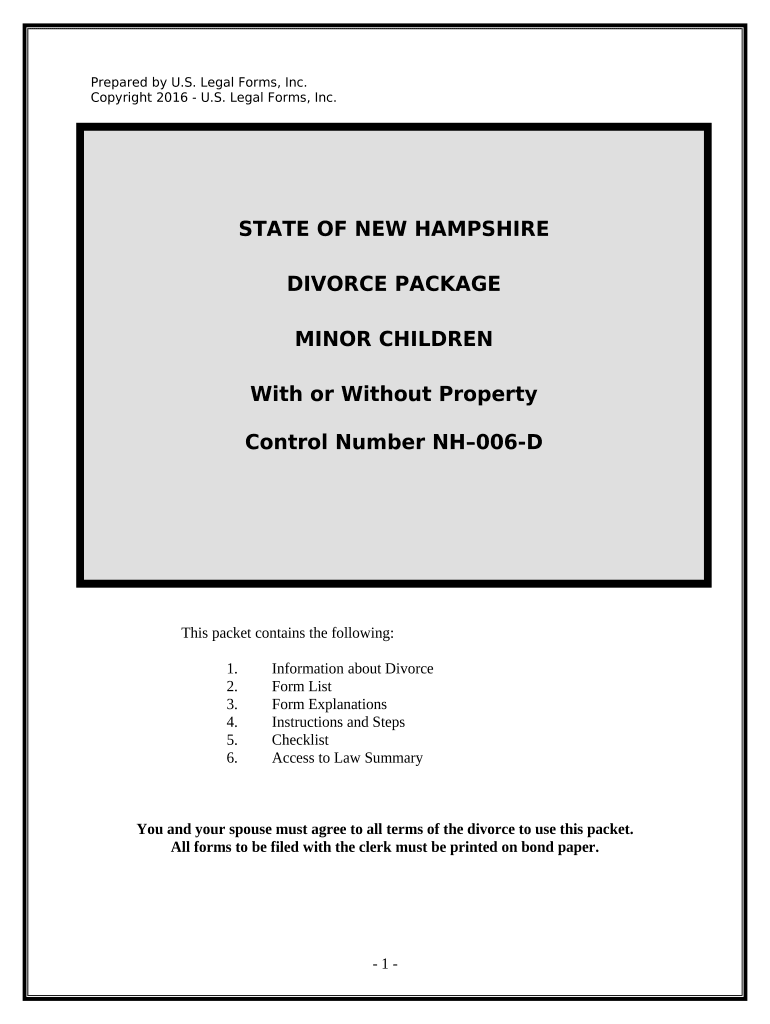 New Hampshire Divorce  Form