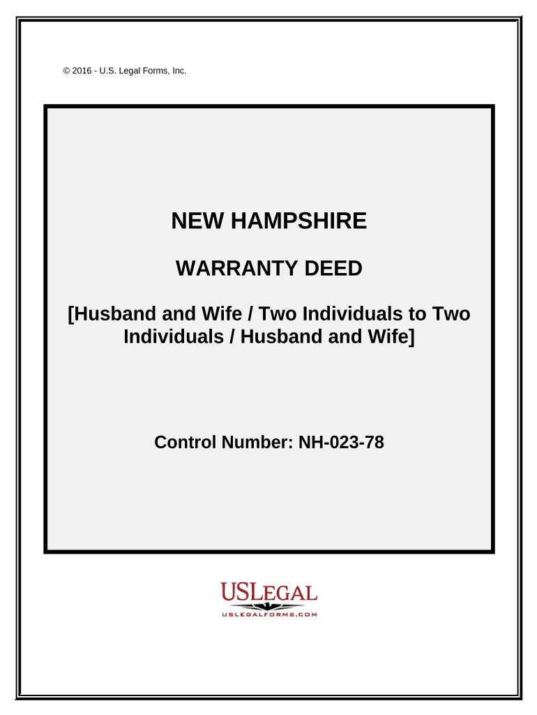 New Hampshire Warranty Deed  Form