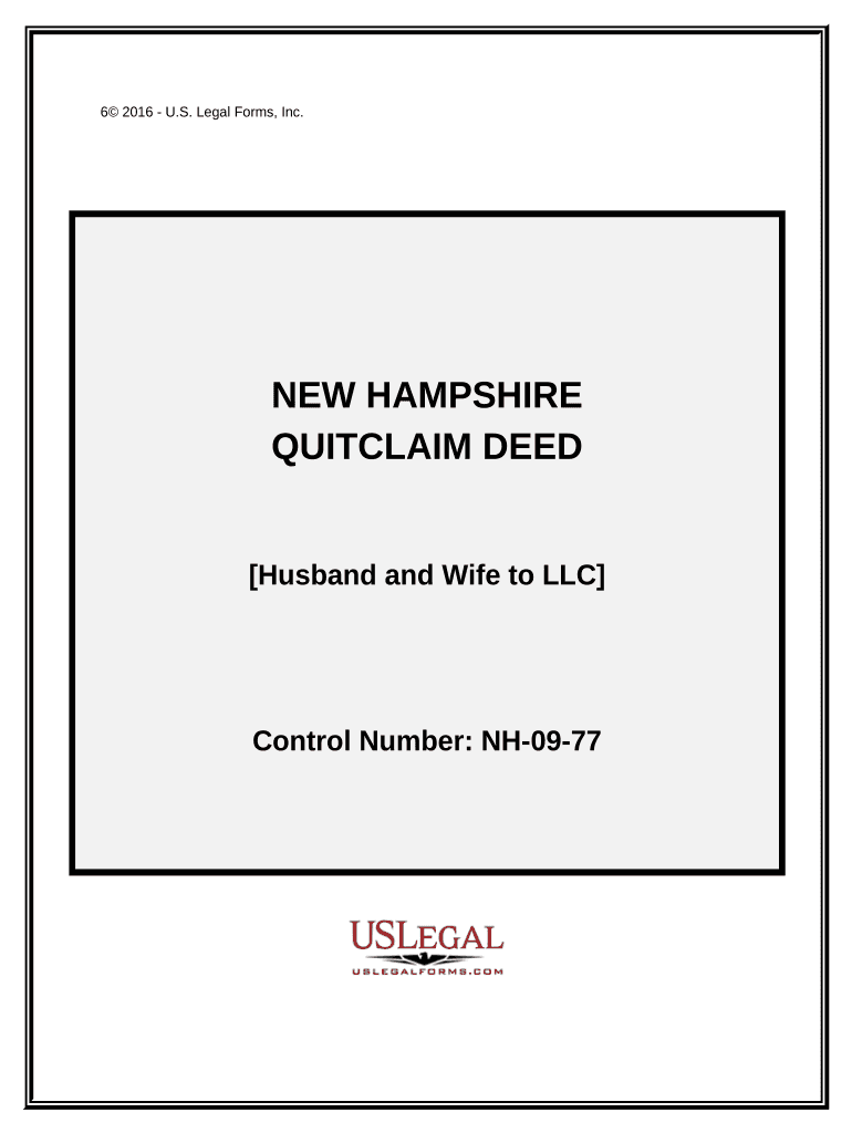 Quitclaim Deed from Husband and Wife to LLC New Hampshire  Form
