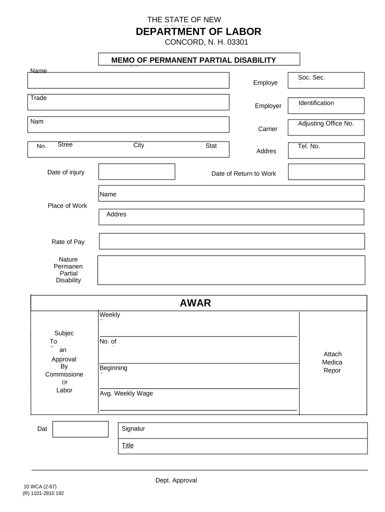 Nh Disability  Form