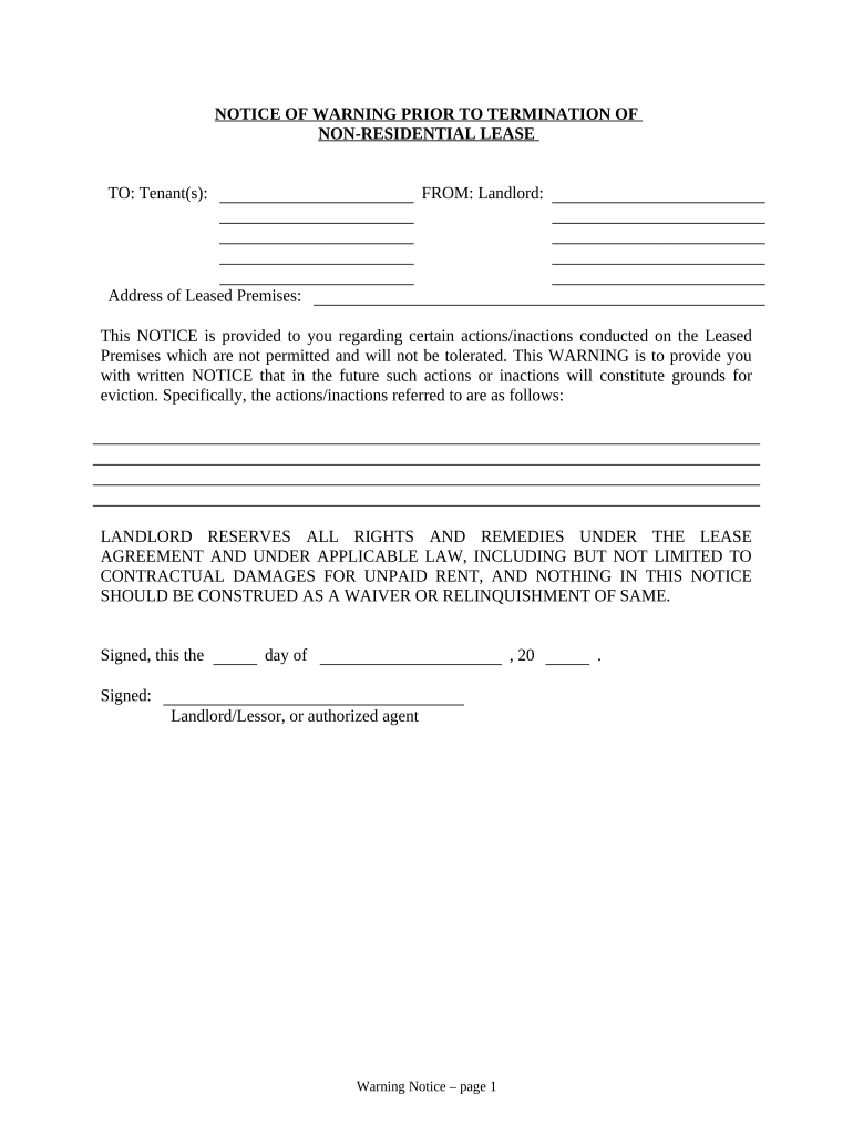 New Hampshire Notice  Form