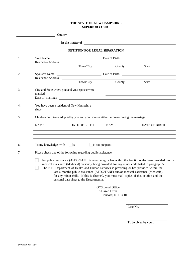 New Hampshire Petition  Form
