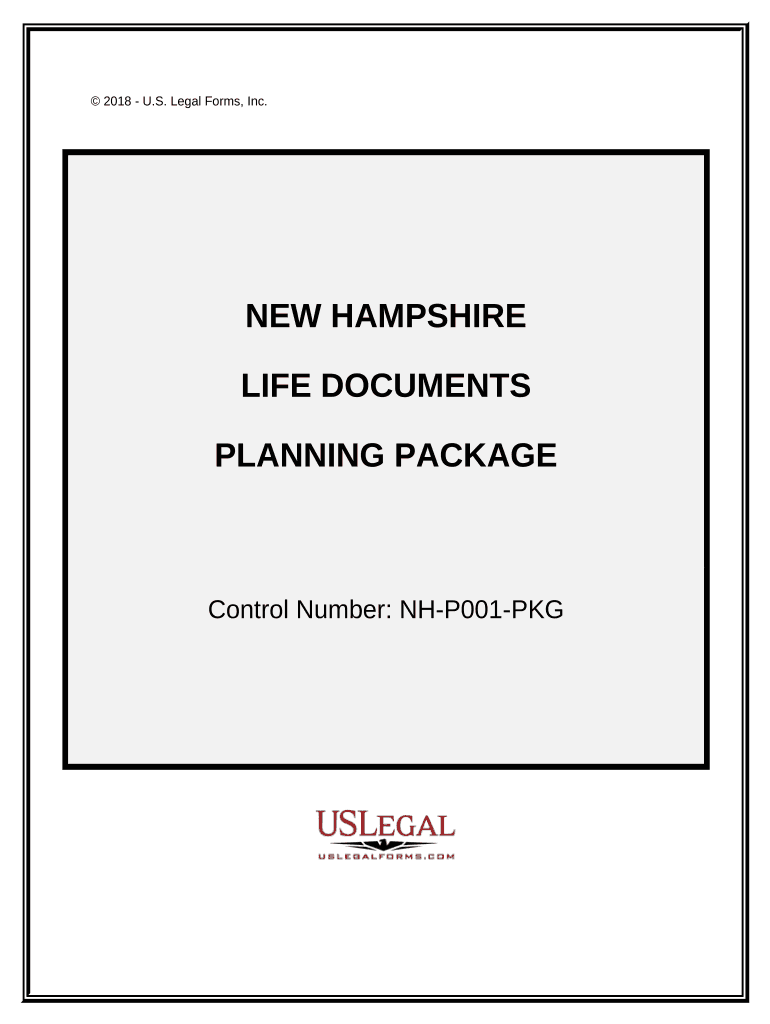 Life Documents Planning Package, Including Will, Power of Attorney and Living Will New Hampshire  Form
