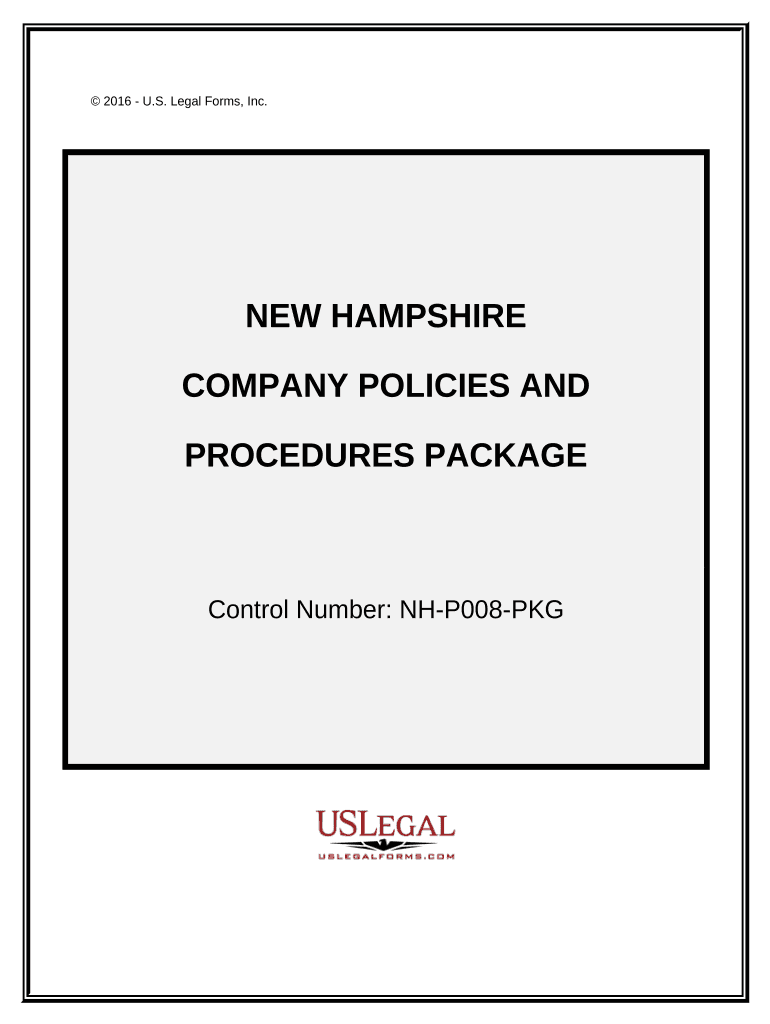 Company Employment Policies and Procedures Package New Hampshire  Form