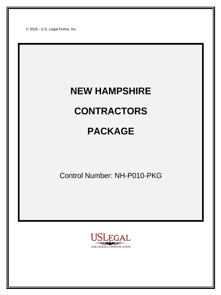 Contractors Forms Package New Hampshire