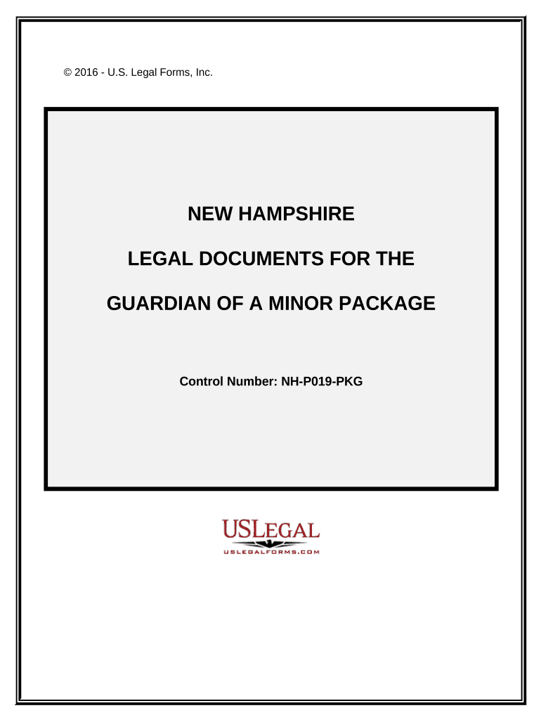 Legal Documents for the Guardian of a Minor Package New Hampshire  Form