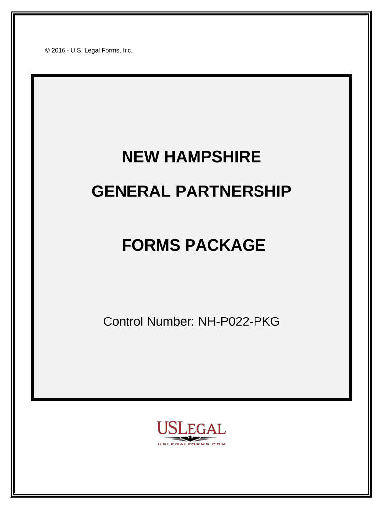 General Partnership Package New Hampshire  Form