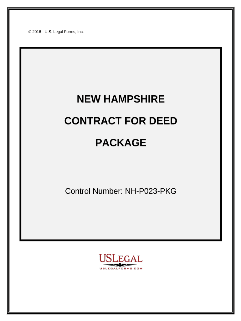 Contract for Deed Package New Hampshire  Form